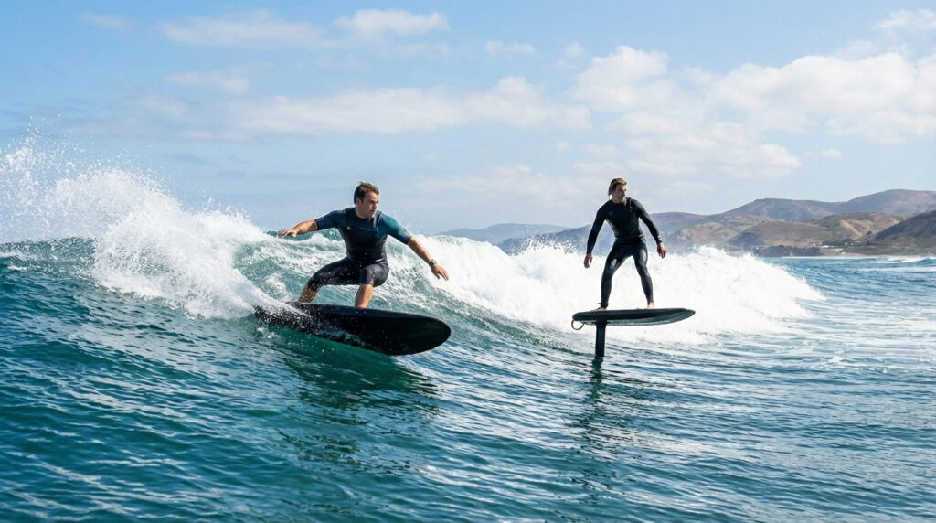 Jet Surfboards vs E-Foils: How They Truly Differ